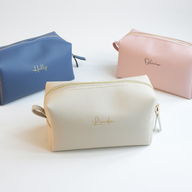 Personalized Bag for Bridesmaid Squad | Clutch Makeup Bag - A Stylish and Customizable Gift for Bachelorette Parties!